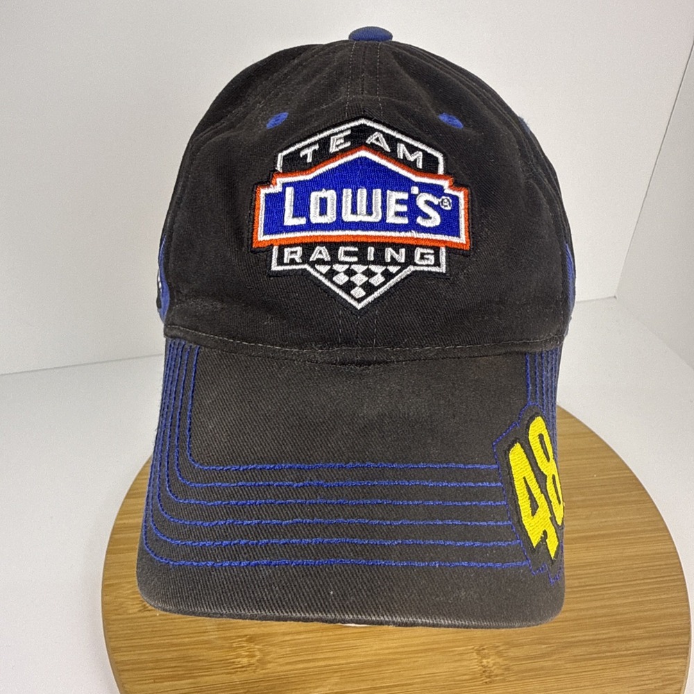 Jimmie Johnson #48 Nascar‎ Team Lowes Black Adjustable Hat